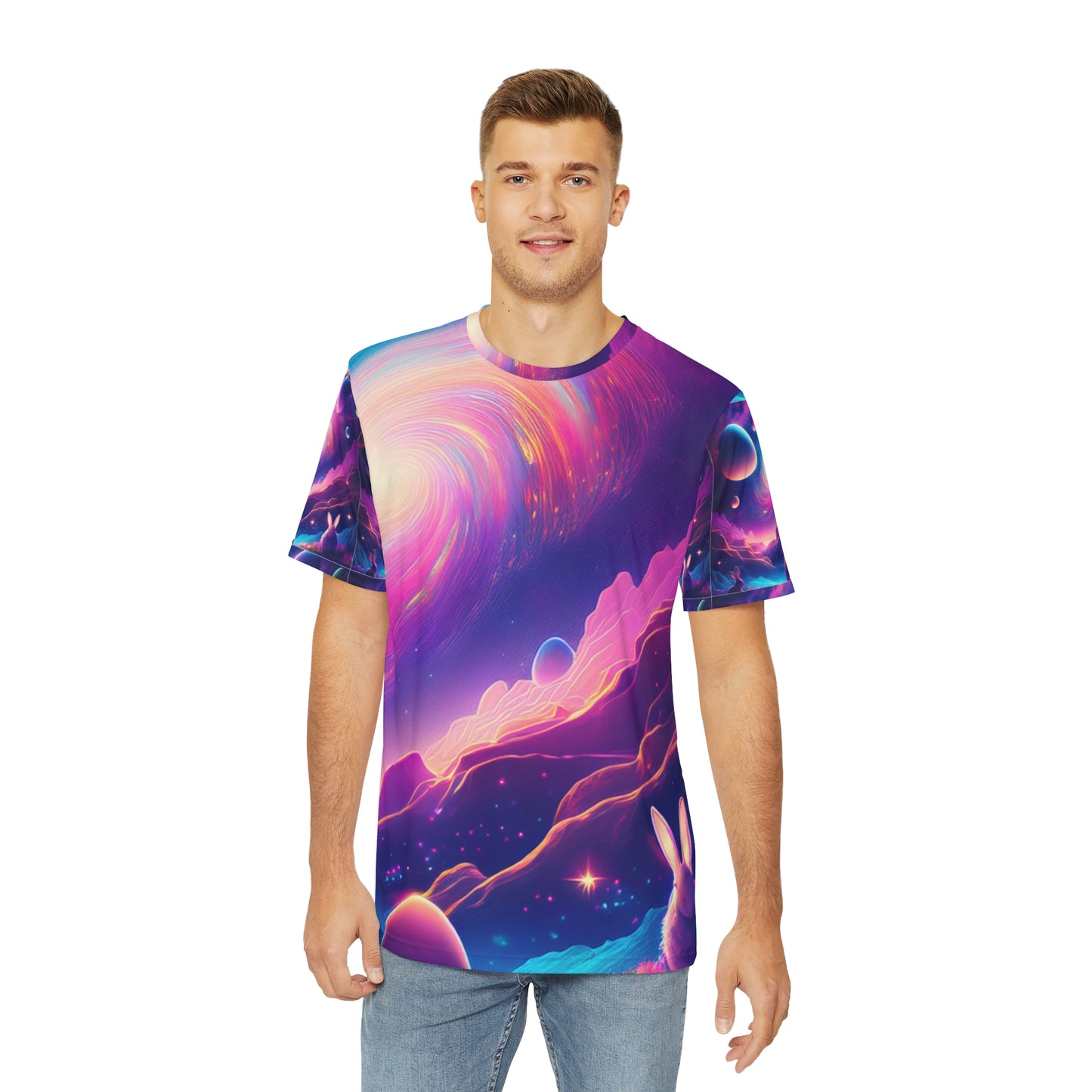 ✨Cosmic Easter Vibes Men's Tee✨ | ✨ A Celestial Easter Celebration in Every Stitch ✨
