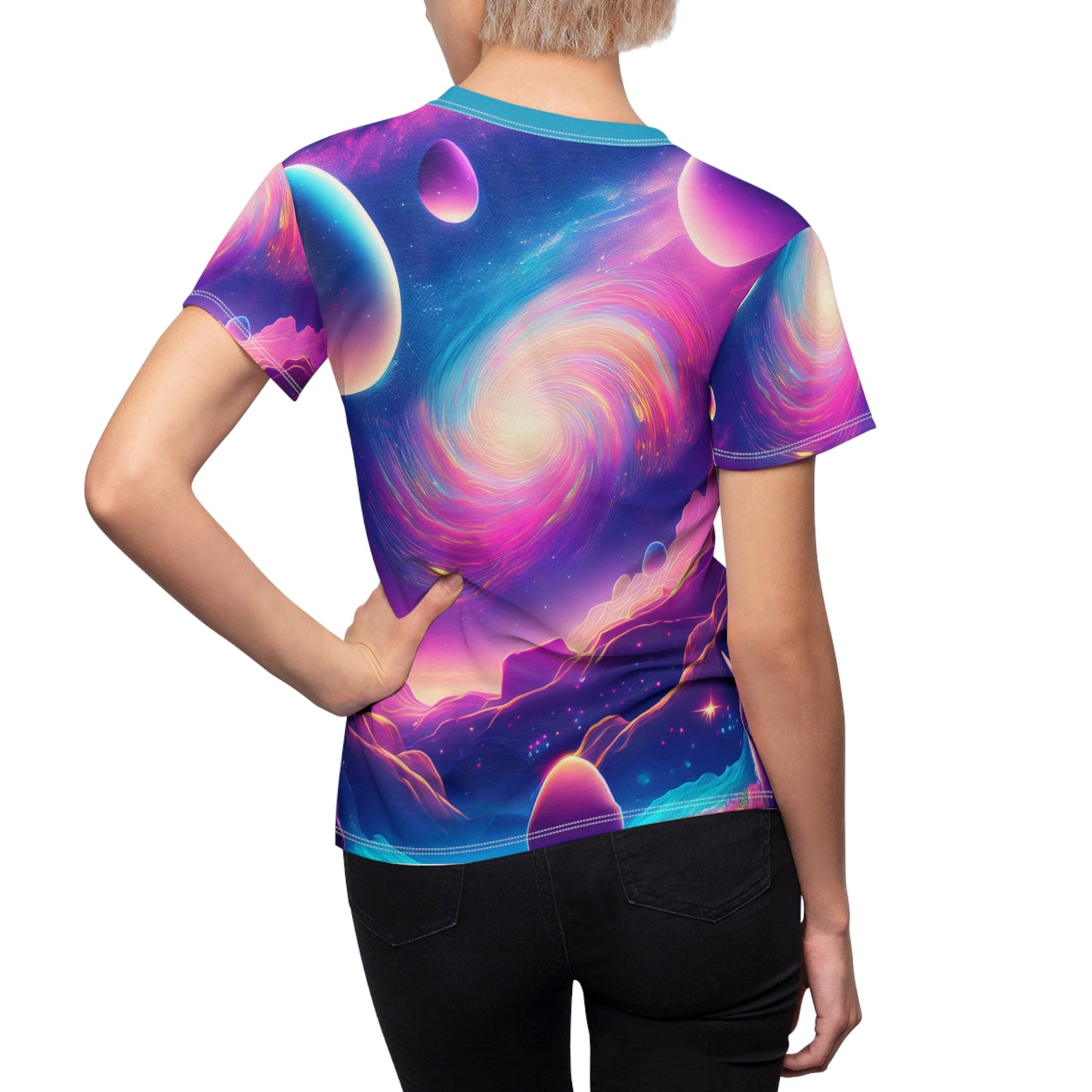 ✨Cosmic Easter Vibes Women's Tee✨ | ✨ A Celestial Easter Celebration in Every Stitch ✨