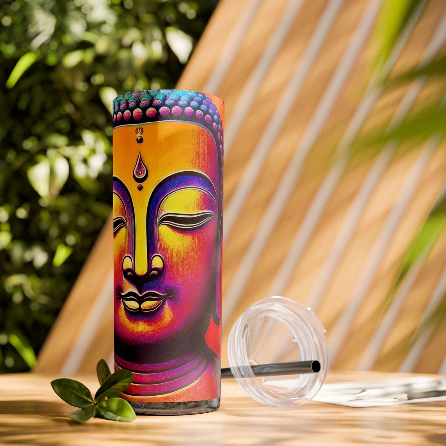 Big Face Buddha Skinny Tumbler | Zen on the Go 🧘‍♀️✨