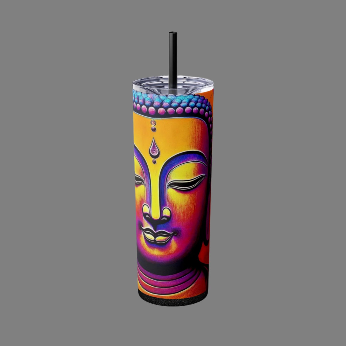 Big Face Buddha Skinny Tumbler | Zen on the Go 🧘‍♀️✨