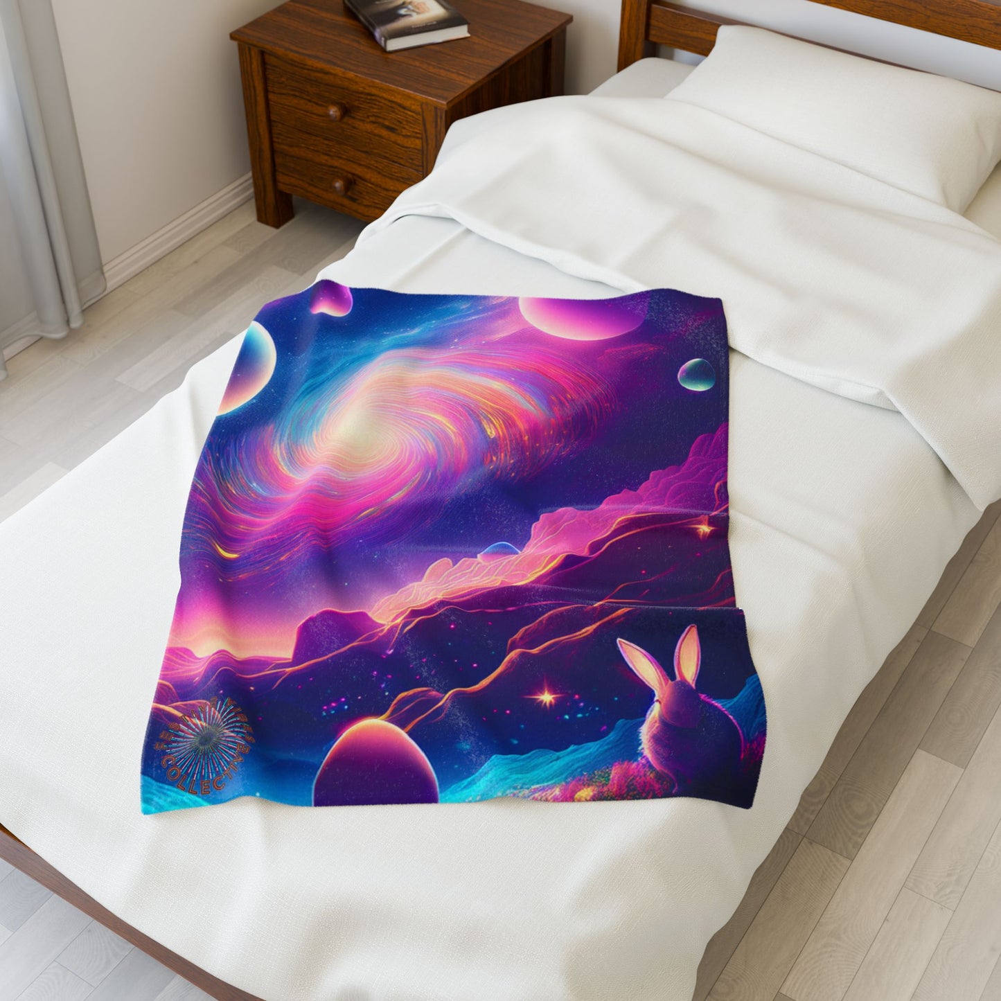 Cosmic Easter Velveteen Throw | A Dreamy Galaxy of Wonder 🌌🐰